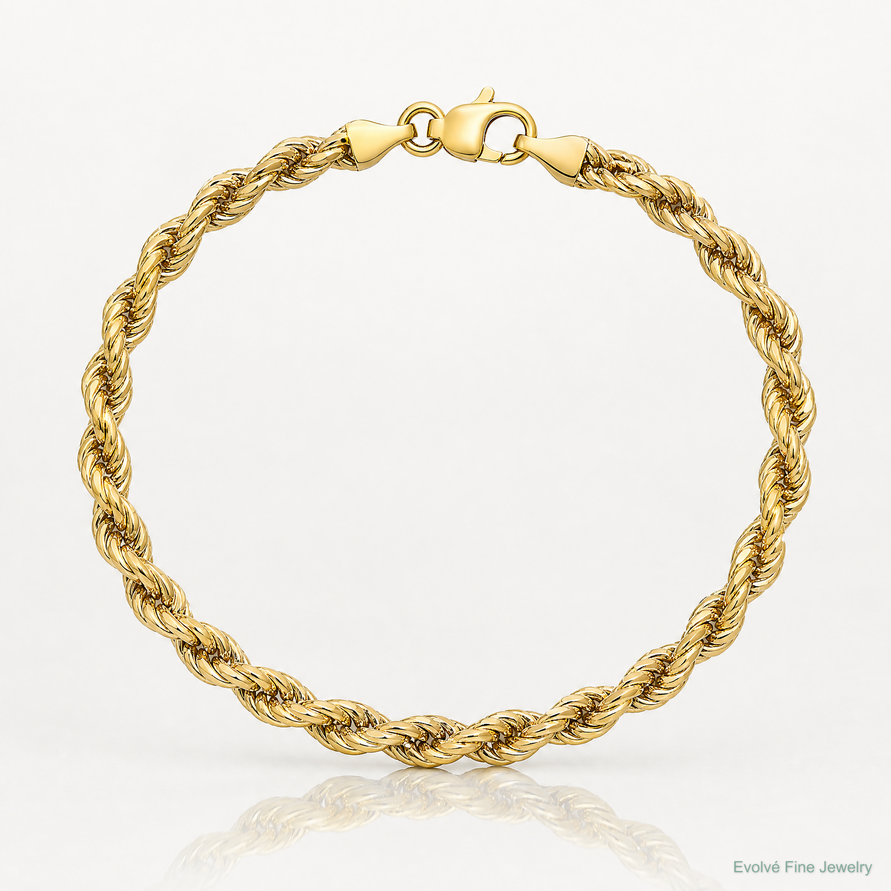 14k 3.5mm Semi-solid D/C Rope Chain - Lifestyle View