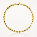 14k 4mm Semi-solid D/C Rope Chain - Lifestyle View