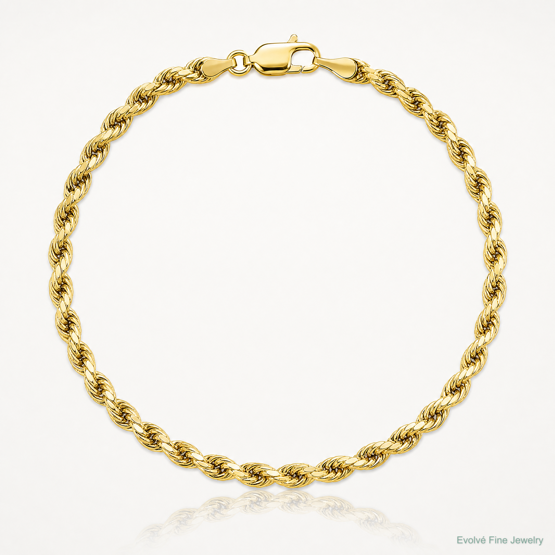 14k 4mm Semi-solid D/C Rope Chain - Lifestyle View