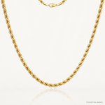 14k 4.9mm Semi-solid D/C Rope Chain - Lifestyle View