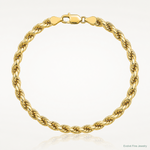 14k 4.9mm Semi-solid D/C Rope Chain - Lifestyle View