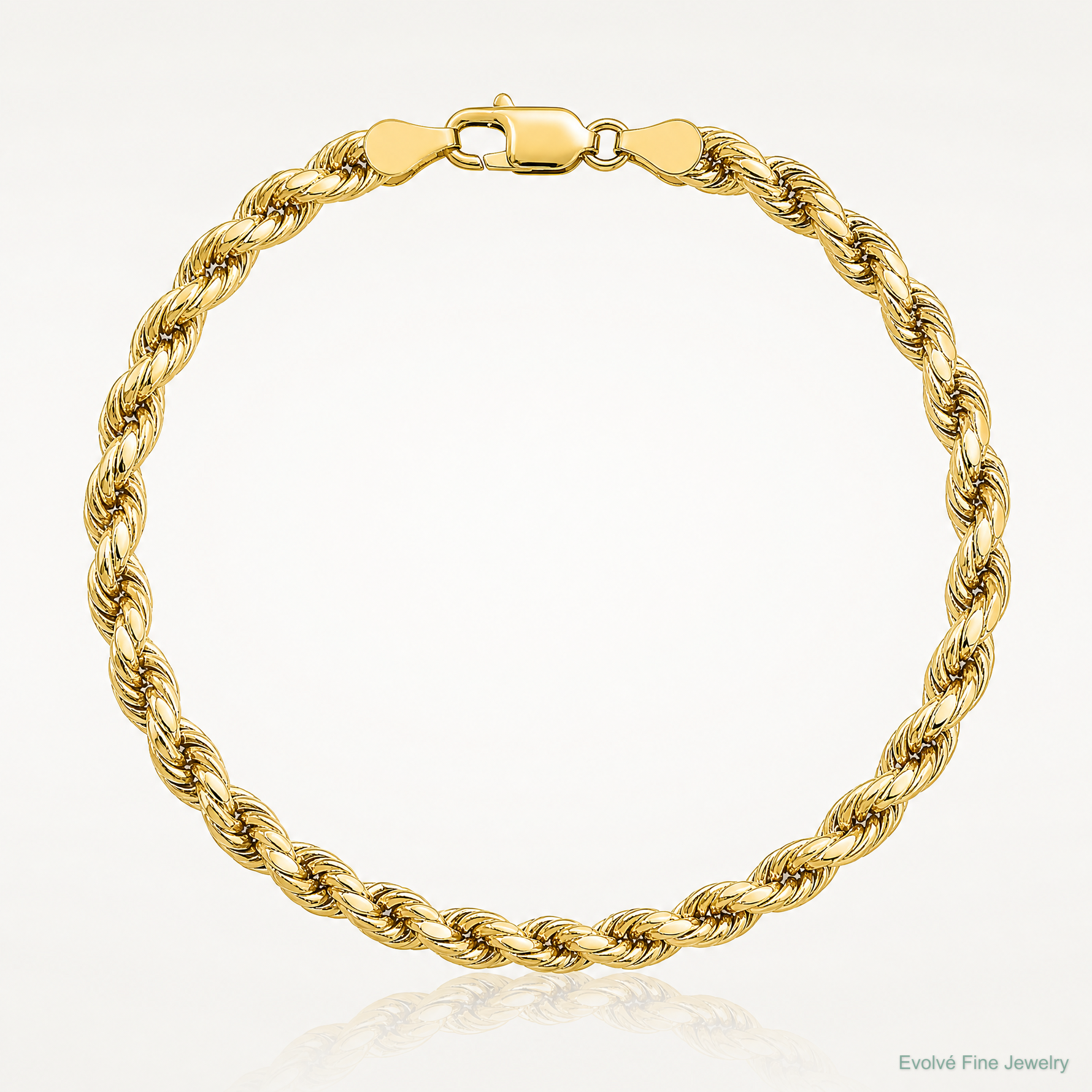 14k 4.9mm Semi-solid D/C Rope Chain - Lifestyle View