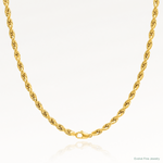 14k 5.5mm Semi-solid D/C Rope Chain - Lifestyle View
