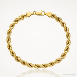 14k 5.5mm Semi-solid D/C Rope Chain - Lifestyle View
