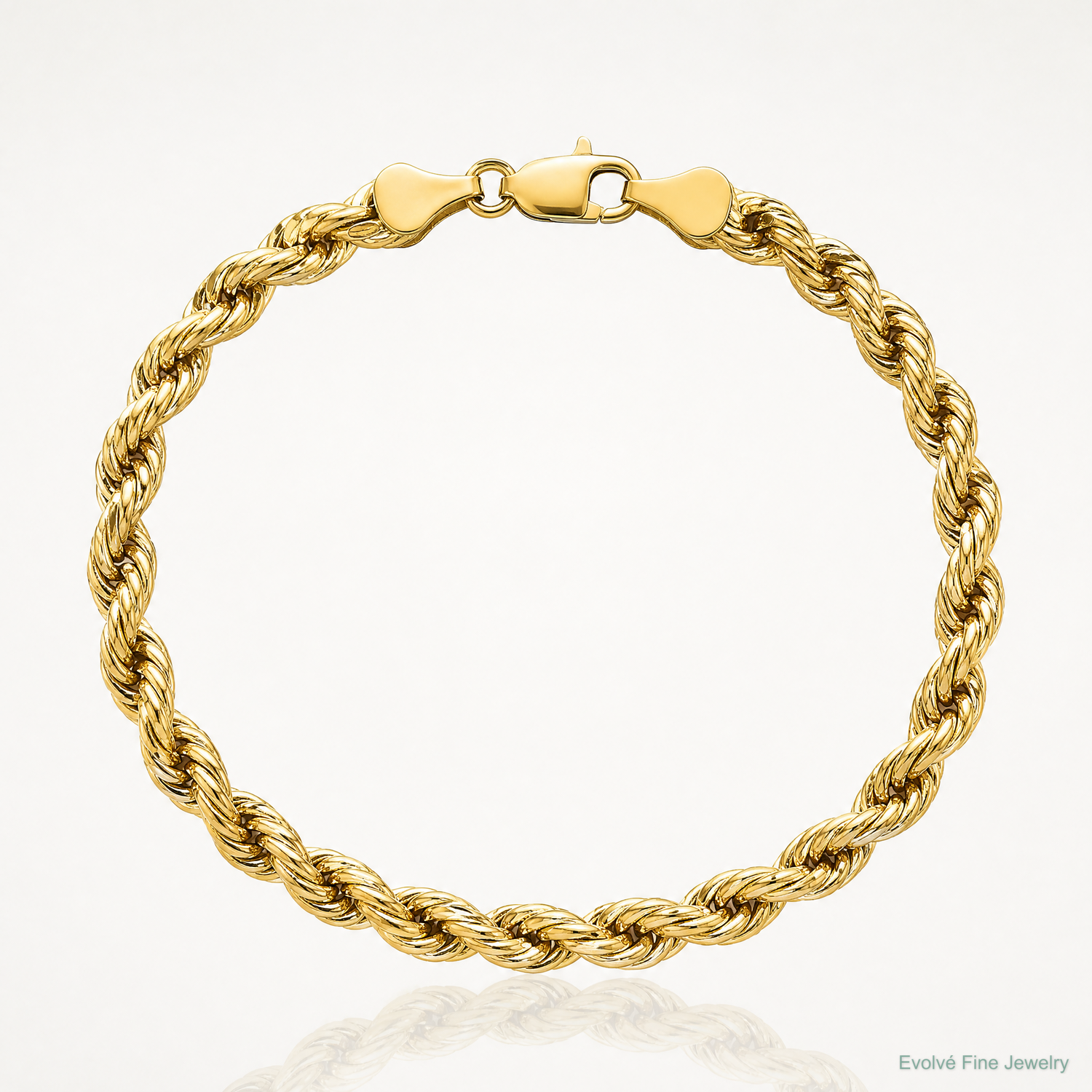 14k 5.5mm Semi-solid D/C Rope Chain - Lifestyle View