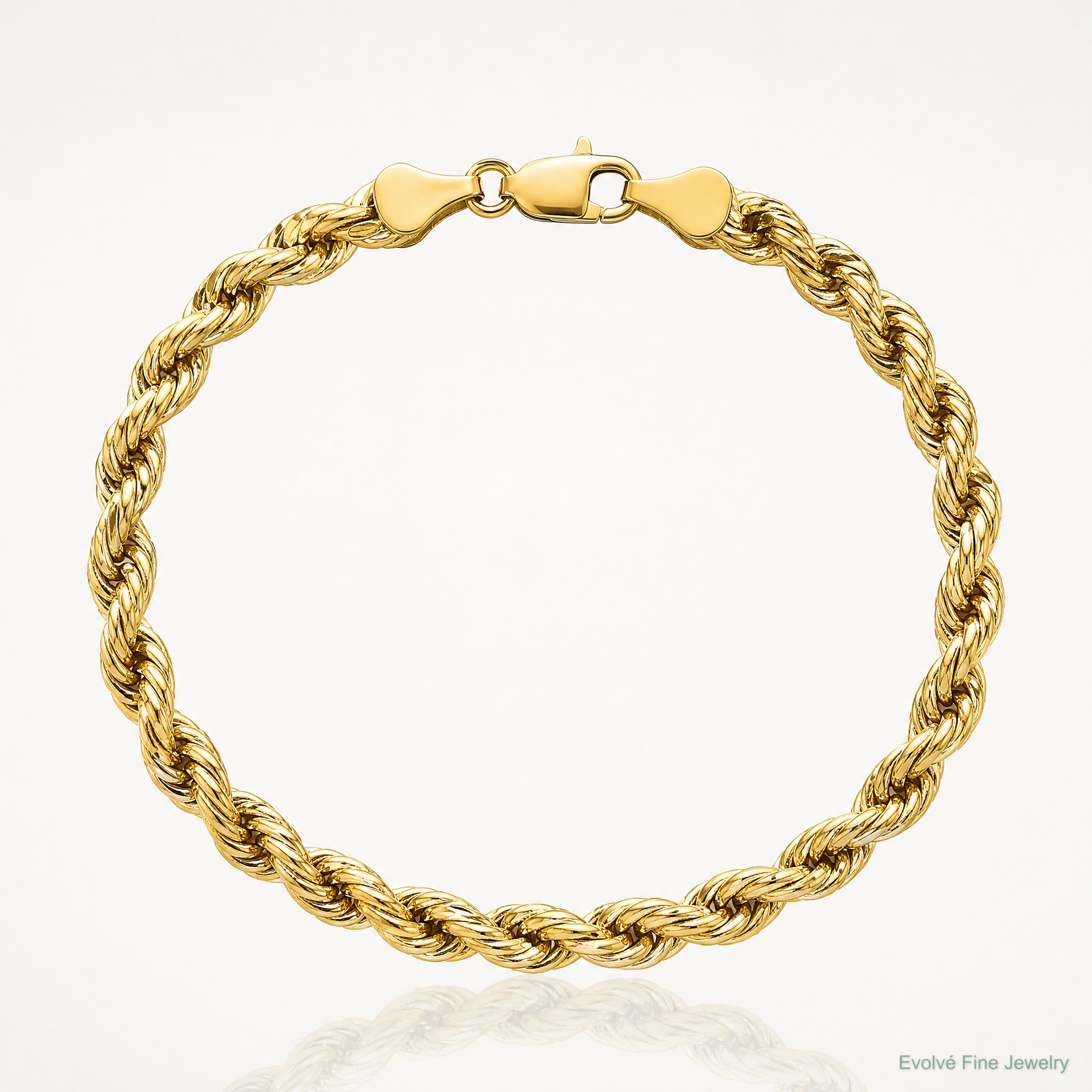 14k 5.5mm Semi-solid D/C Rope Chain - Lifestyle View