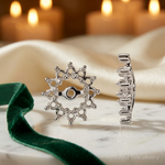 10k White Gold Fancy Diamond Earring Jacket Mountings - Lifestyle View