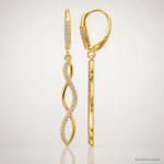 14k Diamond Leverback Earrings - Lifestyle View
