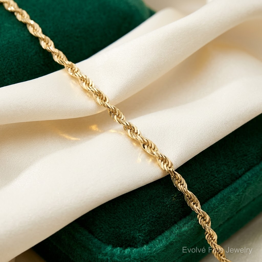 14k 2.0mm Ultra D/C Rope Chain - Lifestyle View