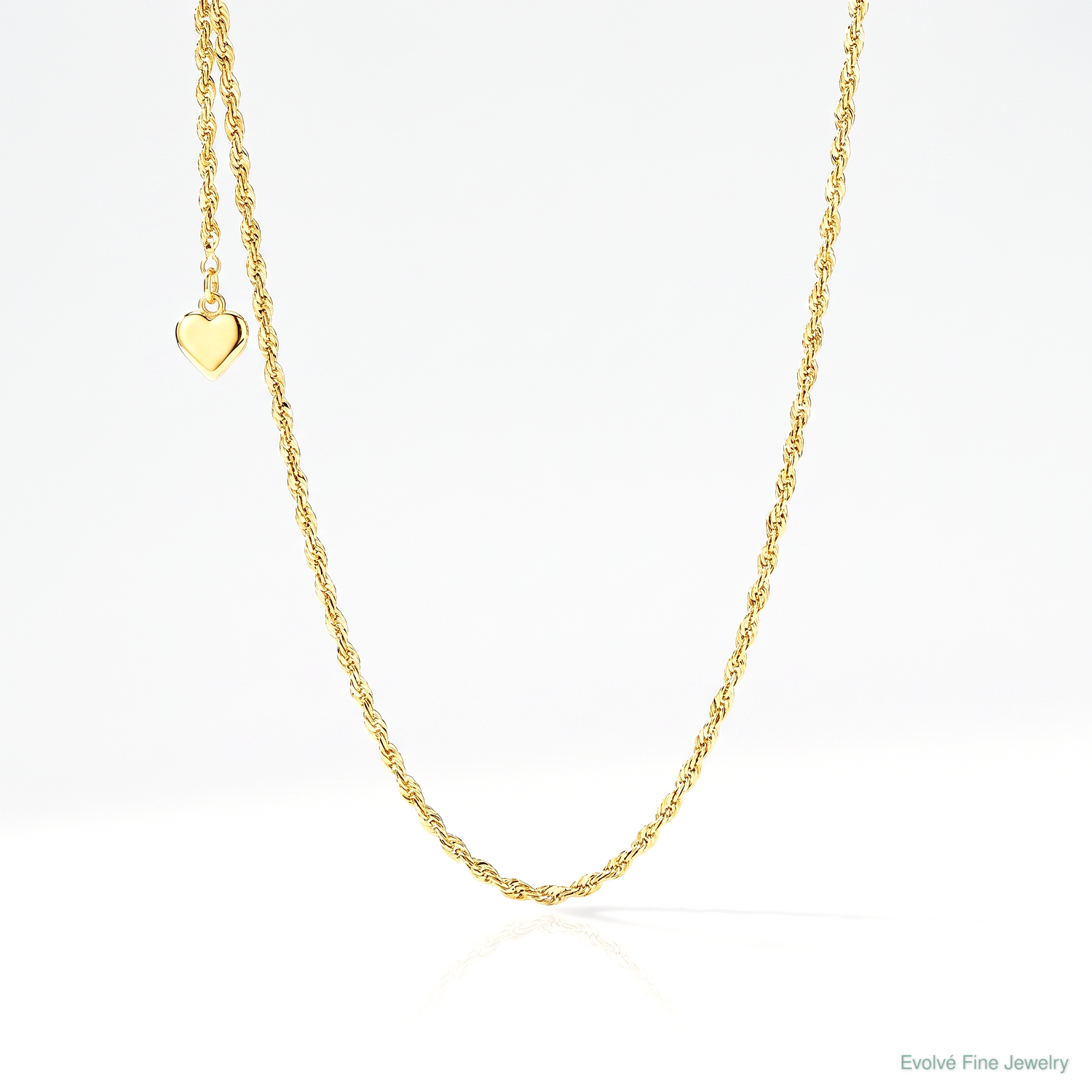 Leslie's Sterling Silver Gold-plated Adjustable 1.4mm D/C Rope Chain - Lifestyle View