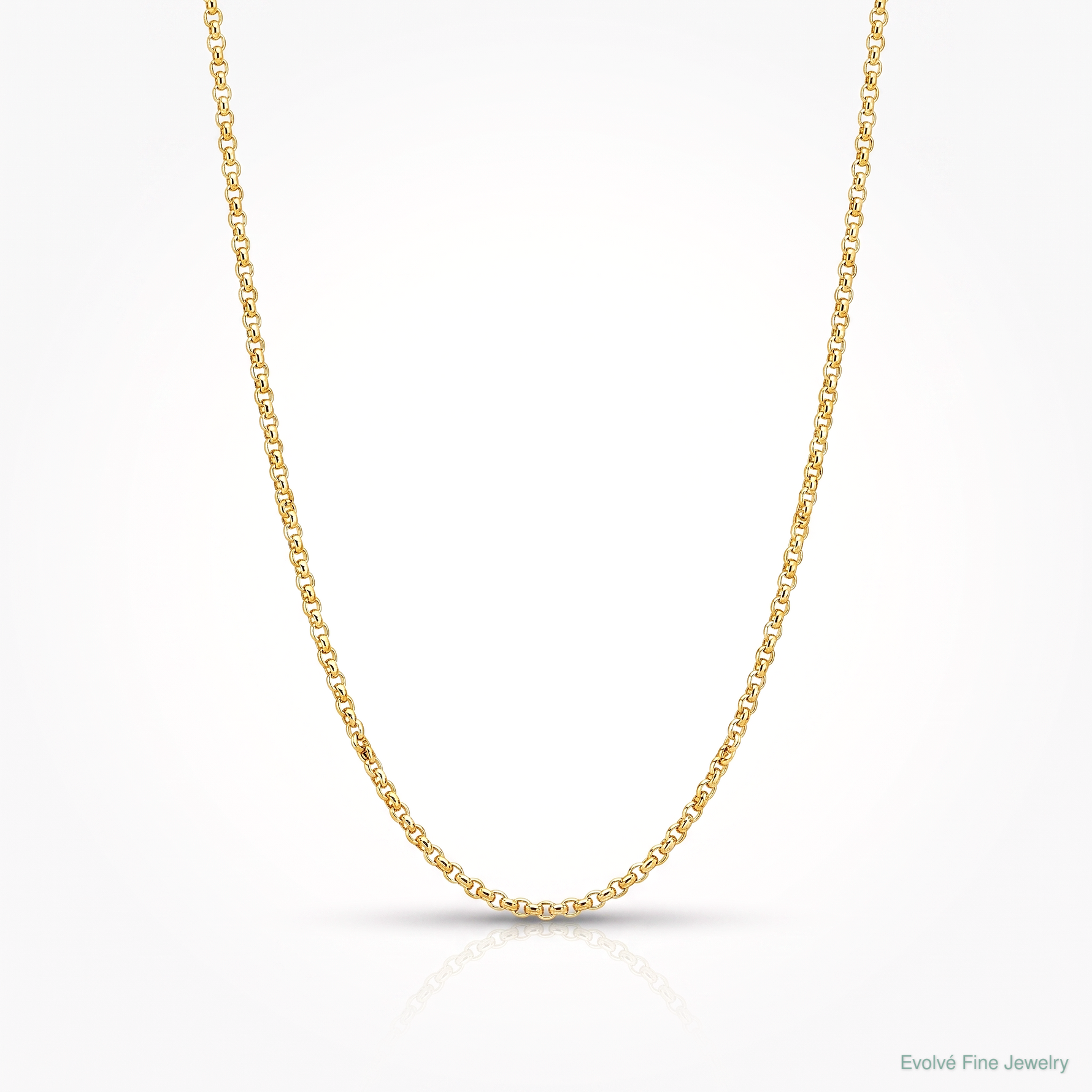 Leslie's Sterling Silver Gold-plated Adjustable .95mm Rolo Chain - Lifestyle View