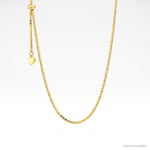 Leslie's Sterling Silver Gold-plated Adjustable 1.15mm Box Chain - Lifestyle View