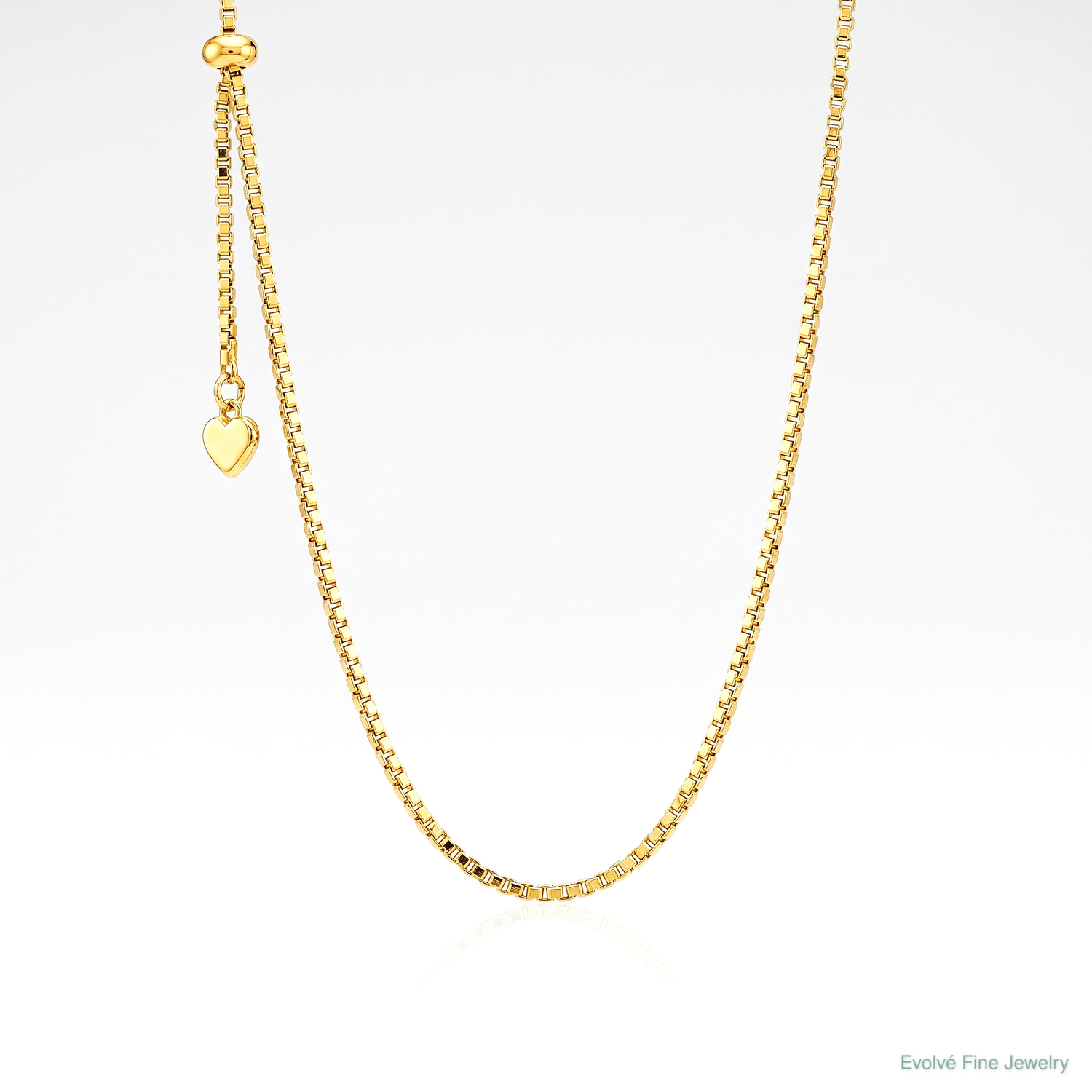 Leslie's Sterling Silver Gold-plated Adjustable 1.15mm Box Chain - Lifestyle View