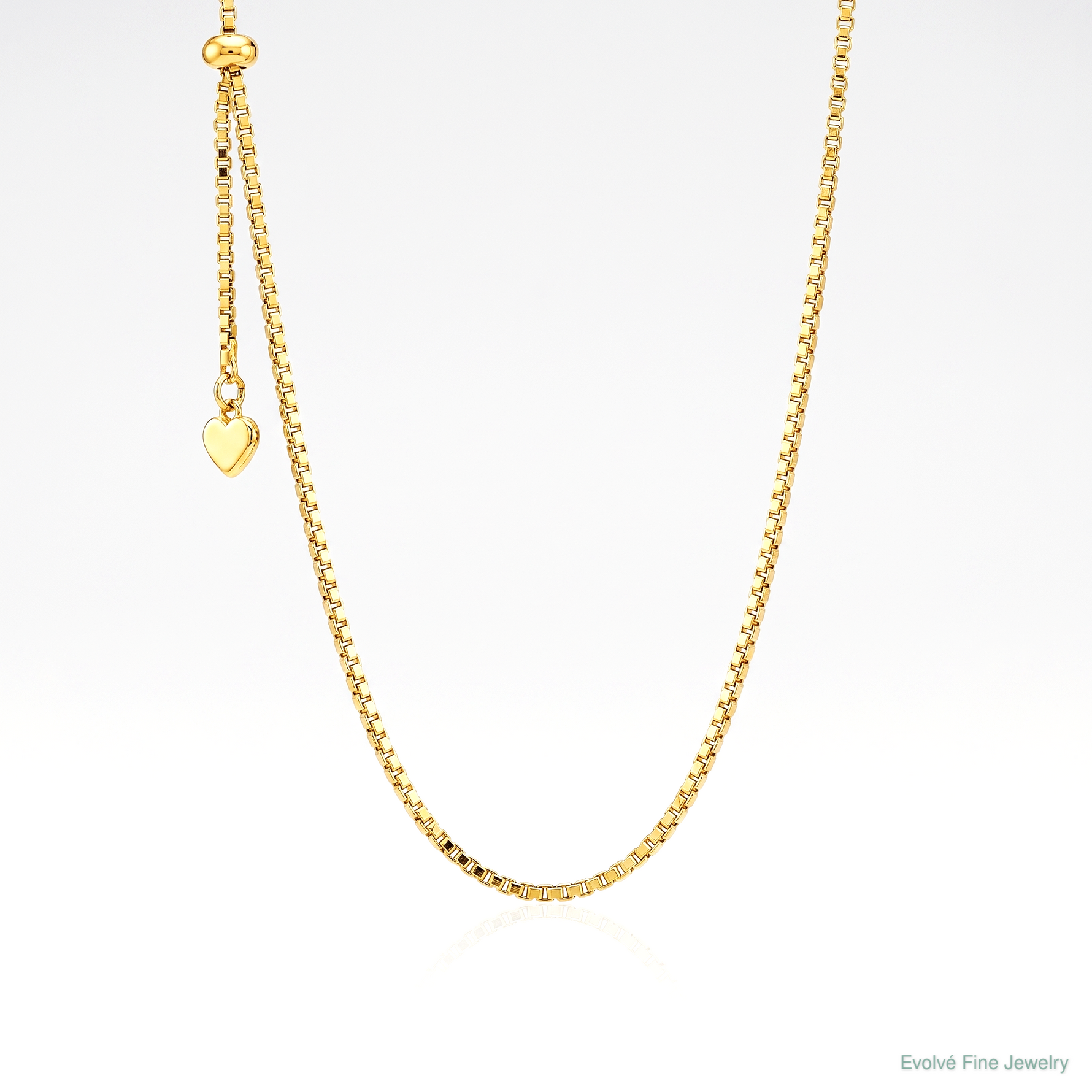 Leslie's Sterling Silver Gold-plated Adjustable 1.15mm Box Chain - Lifestyle View