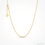 Leslie's Sterling Silver Gold-plated Adjustable 1.2mm D/C Rope Chain - Lifestyle View