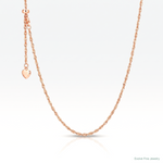 Leslie's Sterling Silver Rose Gold-plated Adjustable 1.2mm D/C Rope Chain - Lifestyle View