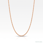 Leslie's Sterling Silver Rose Gold-plated Adjustable 1mm Spiga Chain - Lifestyle View