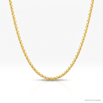 Leslie's Sterling Silver Gold-plated Adjustable 1.5mm Round Box Chain - Lifestyle View
