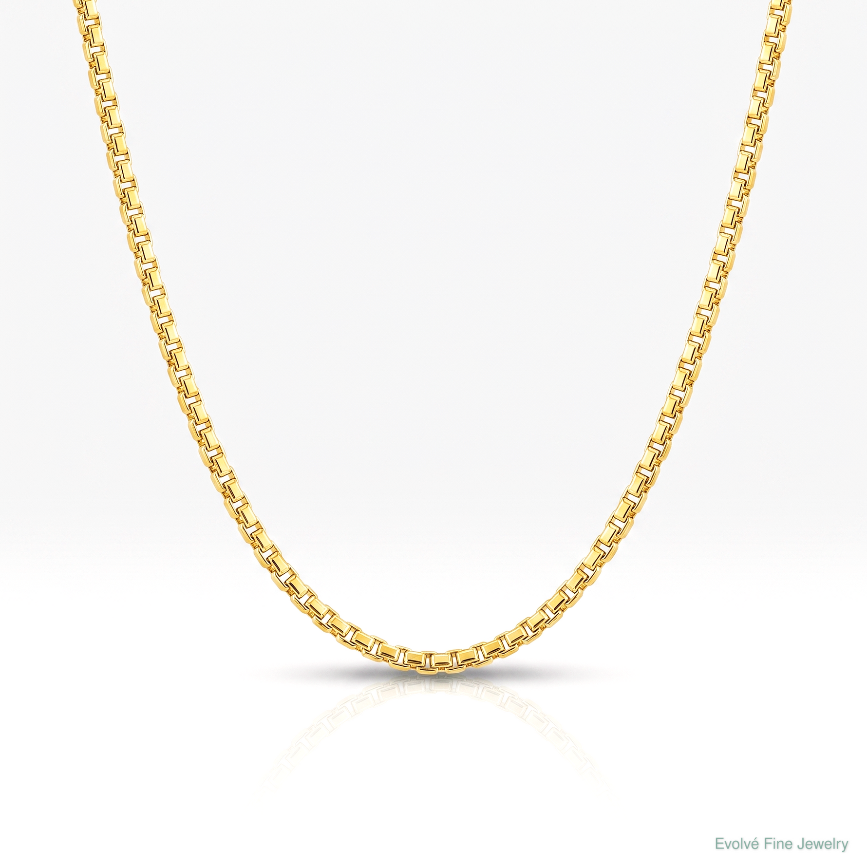 Leslie's Sterling Silver Gold-plated Adjustable 1.5mm Round Box Chain - Lifestyle View