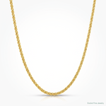 Leslie's Sterling Silver Adjustable Gold-plated 1.3mm Spiga Chain - Lifestyle View