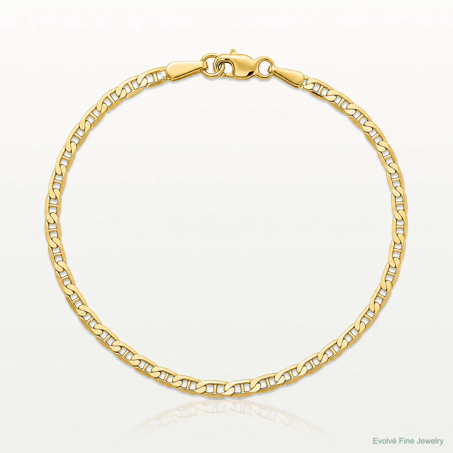 14k 2.4mm Concave Anchor Chain - Lifestyle View