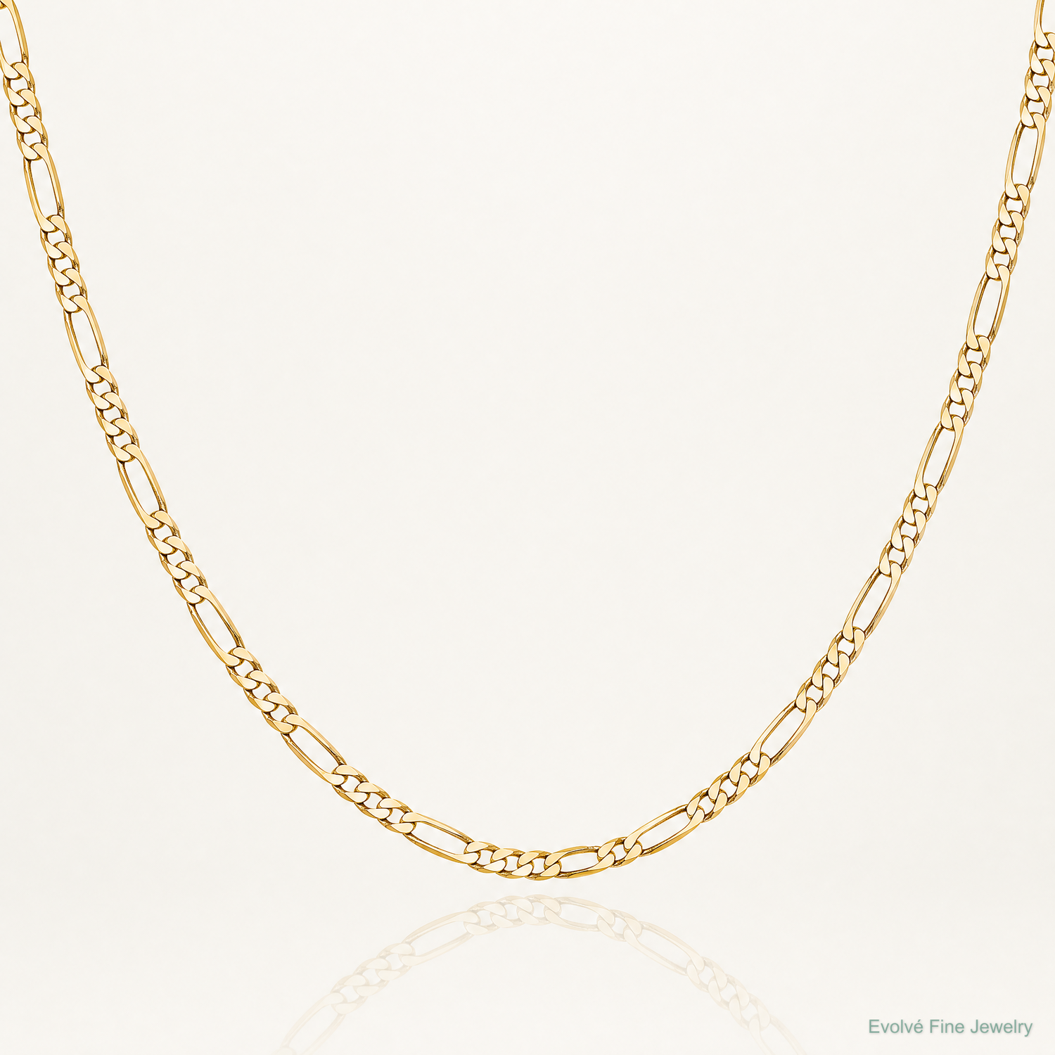14k 1.8mm Flat Figaro Chain - Lifestyle View