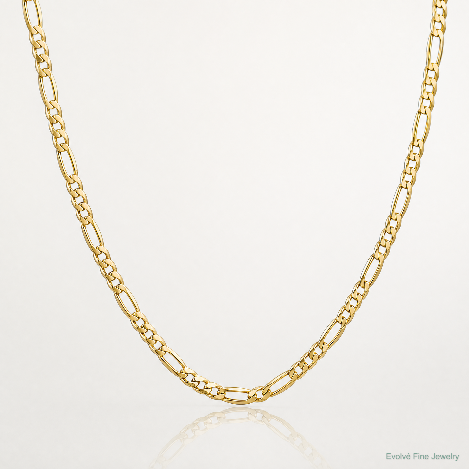 14k 2.25mm Flat Figaro Chain - Lifestyle View
