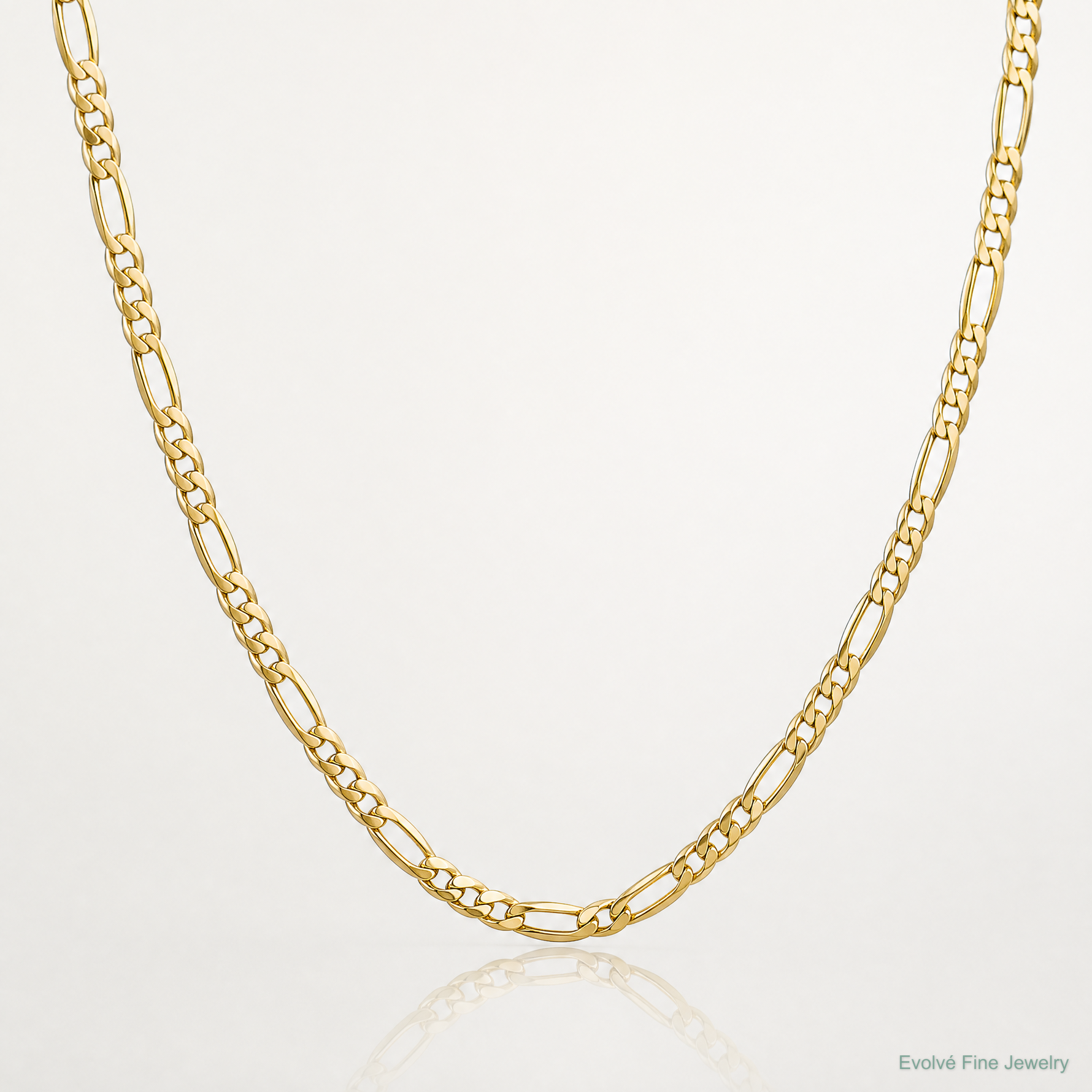 14k 2.25mm Flat Figaro Chain - Lifestyle View