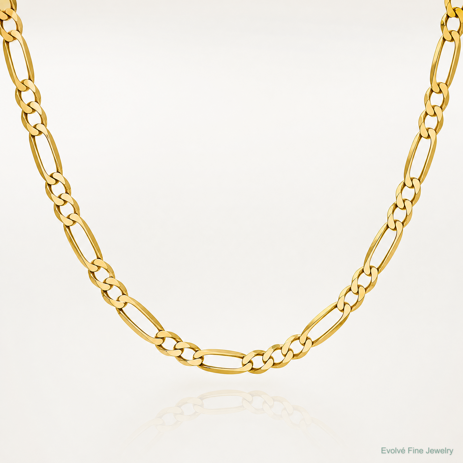 14k 2.75mm Flat Figaro Chain - Lifestyle View