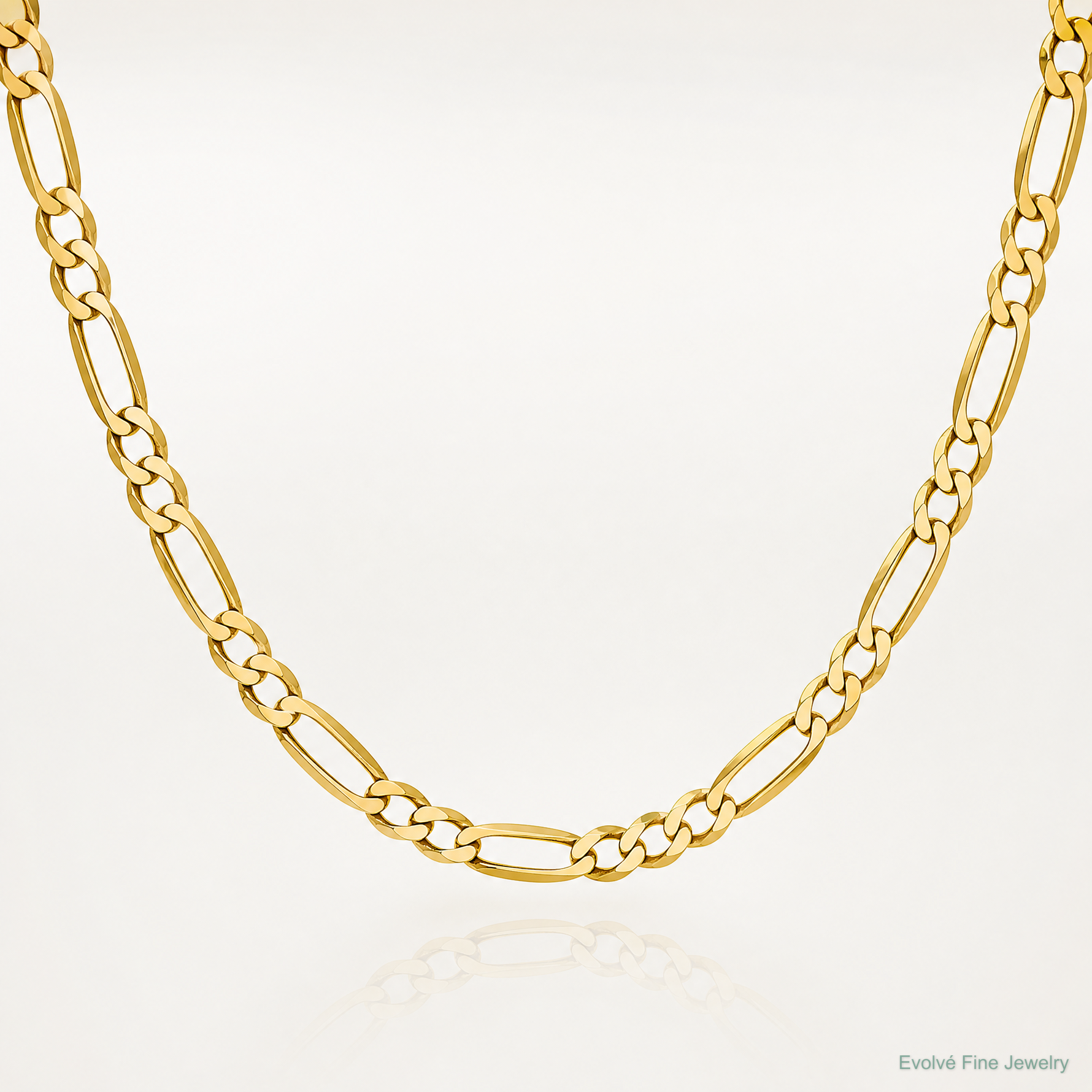 14k 2.75mm Flat Figaro Chain - Lifestyle View