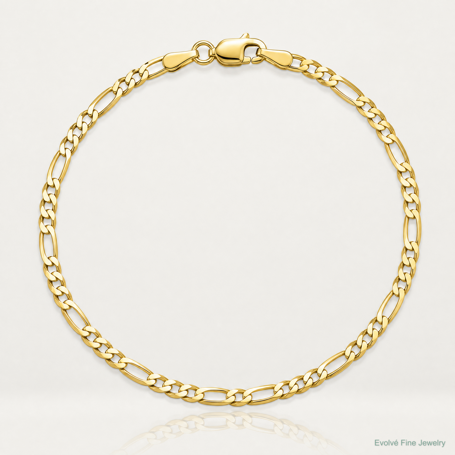 14k 2.75mm Flat Figaro Chain - Lifestyle View