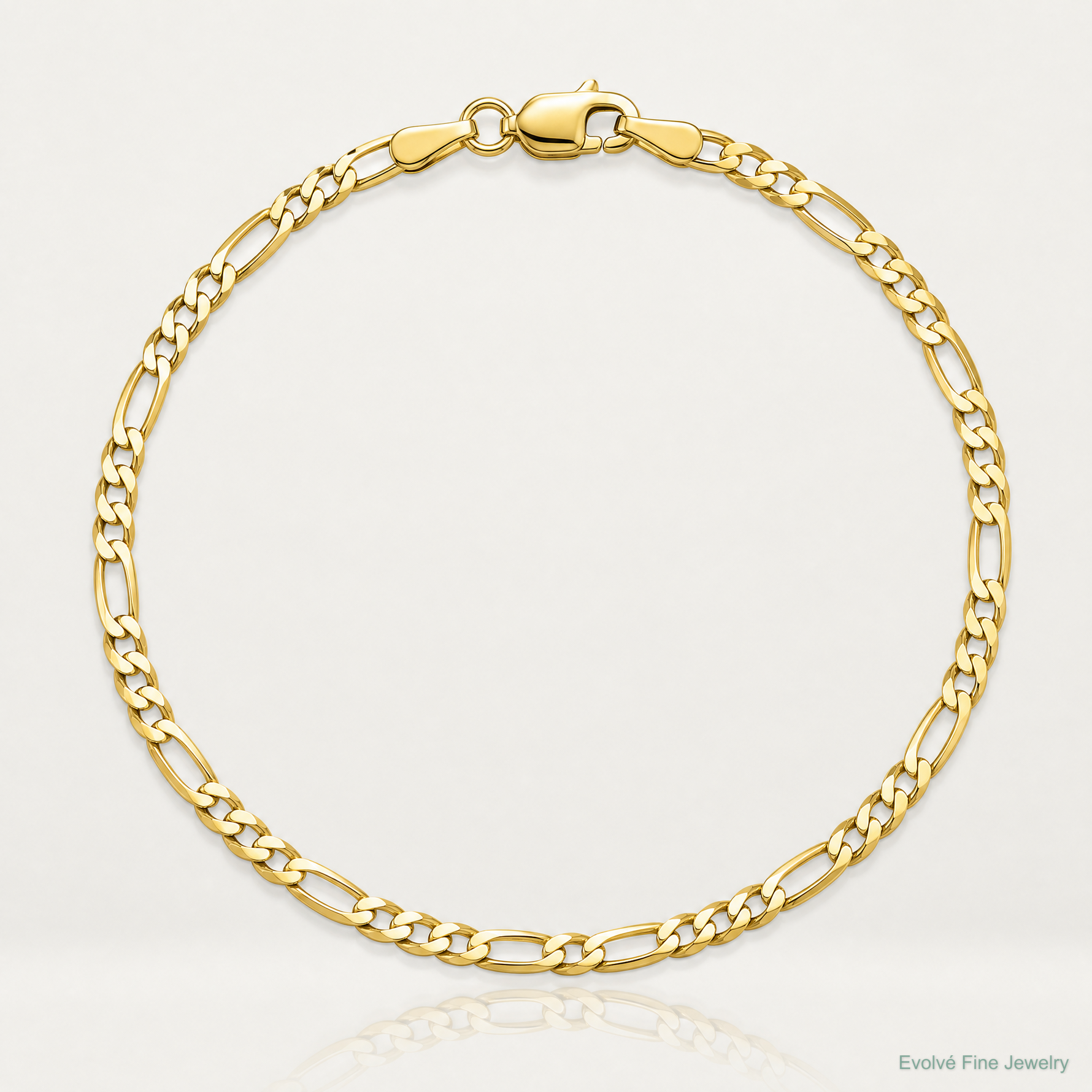 14k 2.75mm Flat Figaro Chain - Lifestyle View