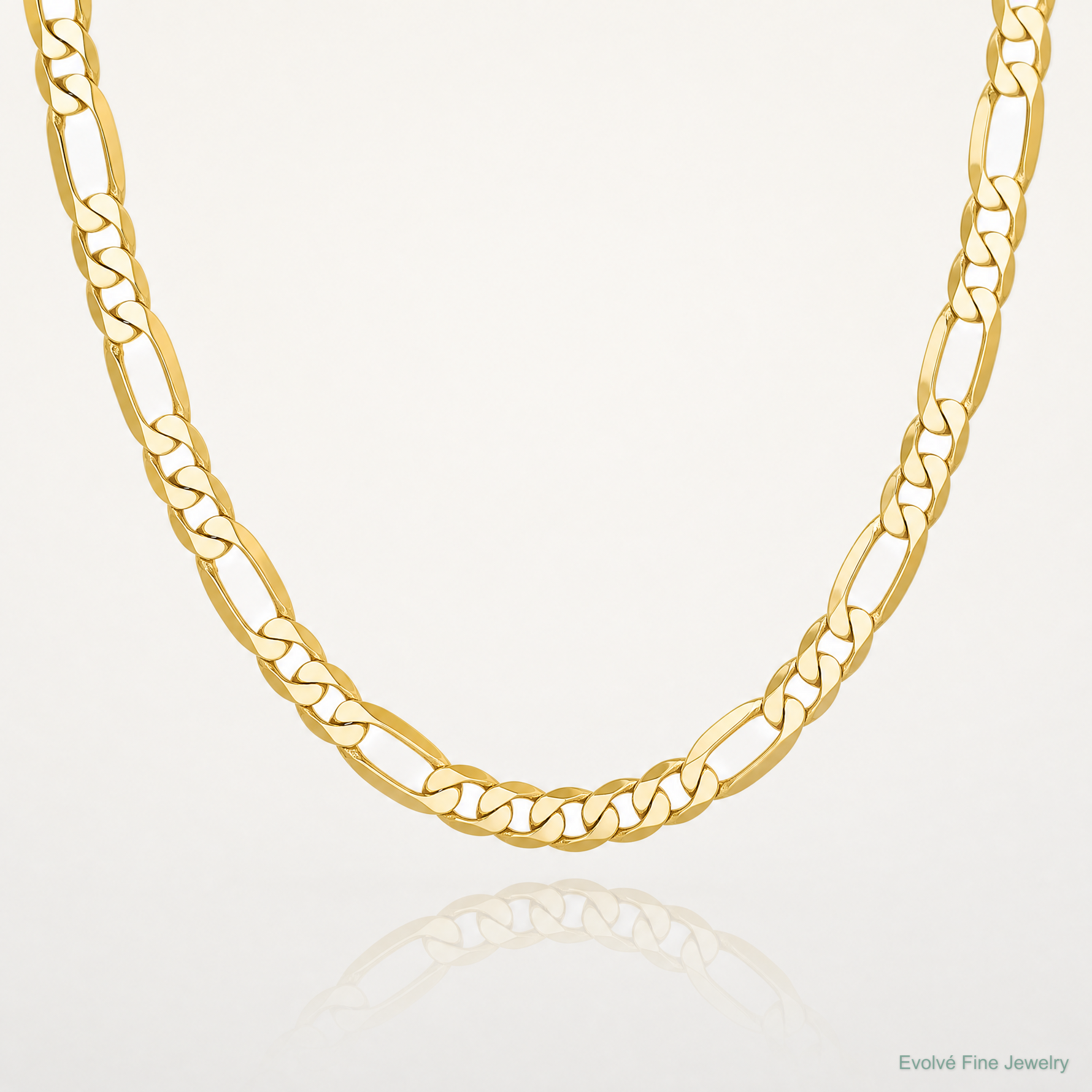 14k 4mm Flat Figaro Chain - Lifestyle View