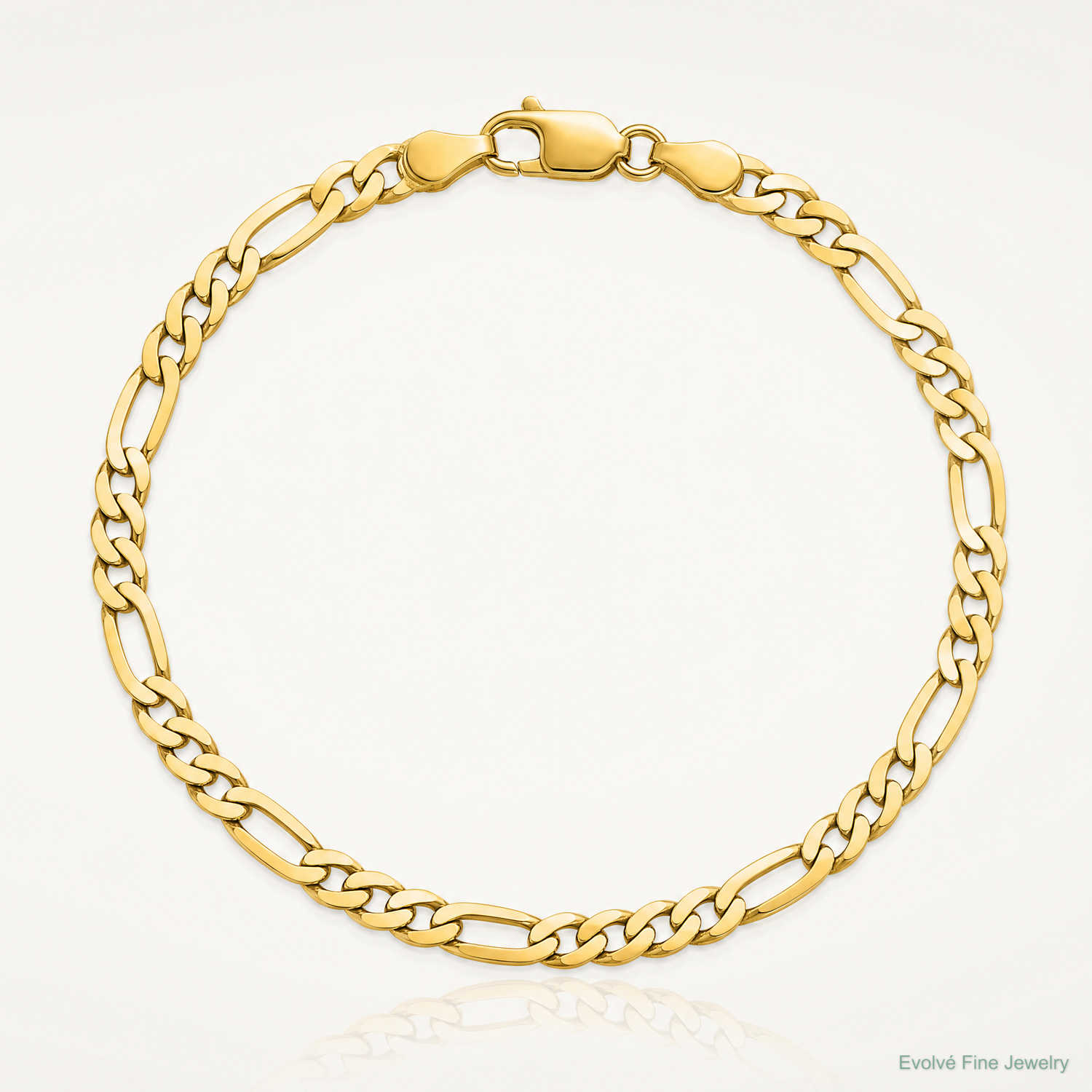 14k 4mm Flat Figaro Chain - Lifestyle View