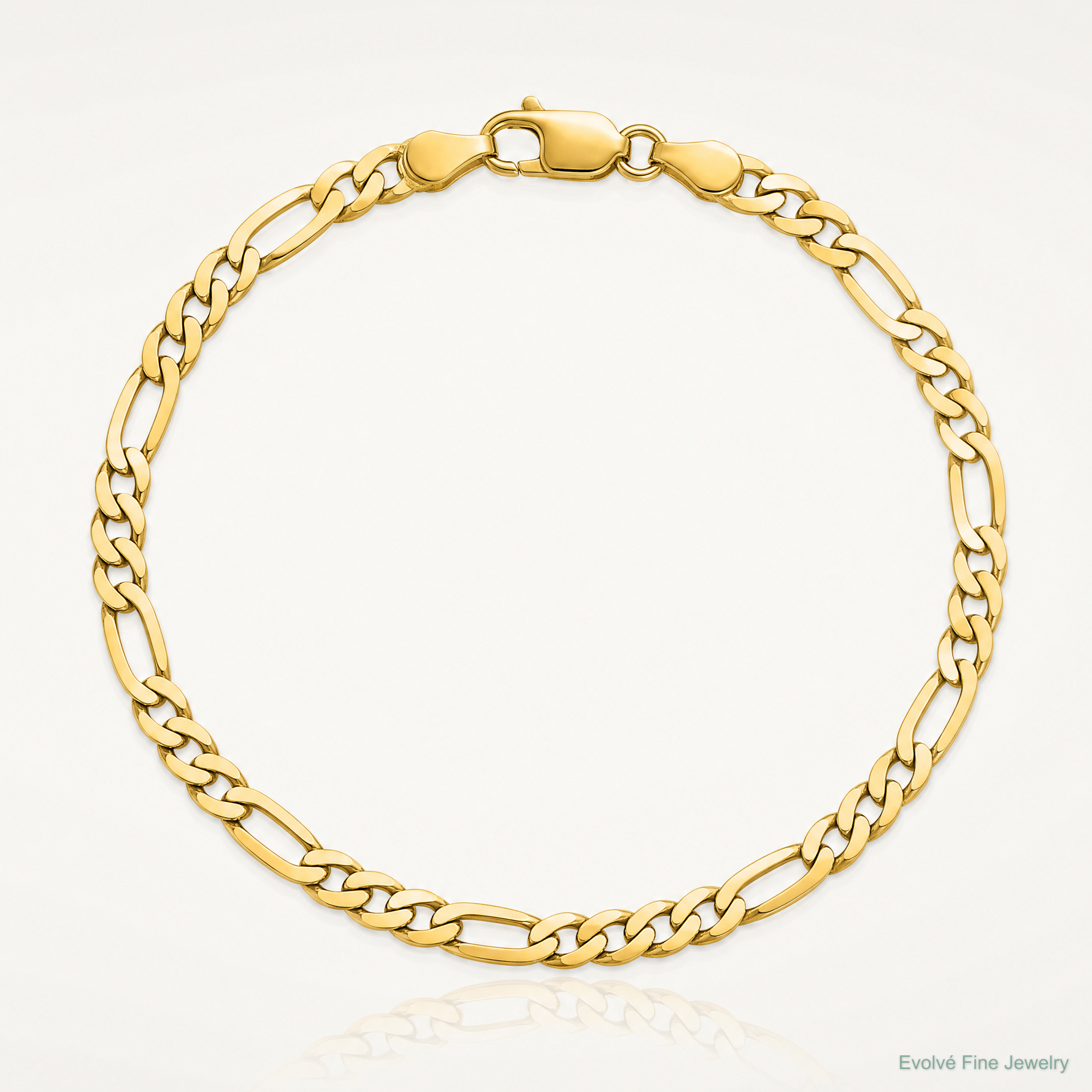 14k 4mm Flat Figaro Chain - Lifestyle View