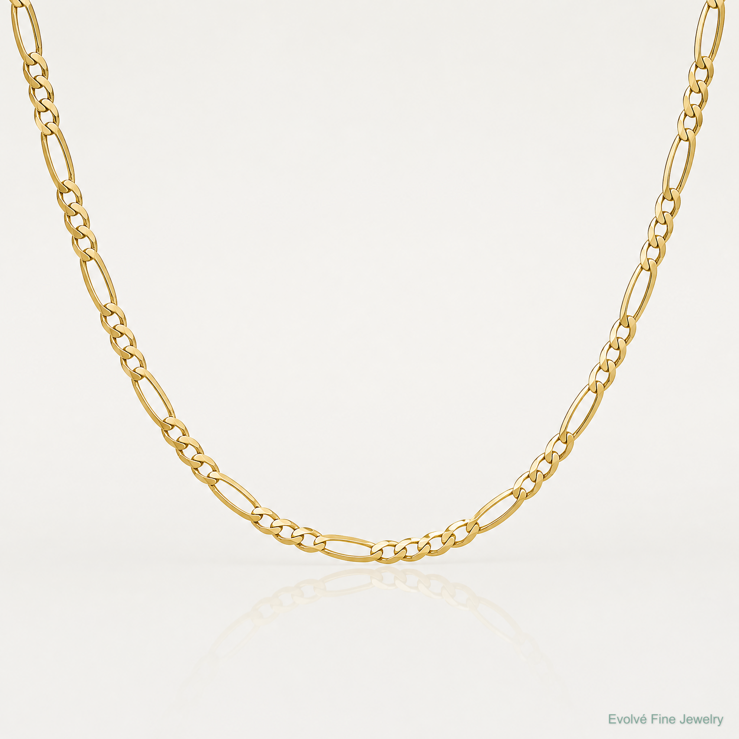14k 4.75mm Flat Figaro Chain - Lifestyle View