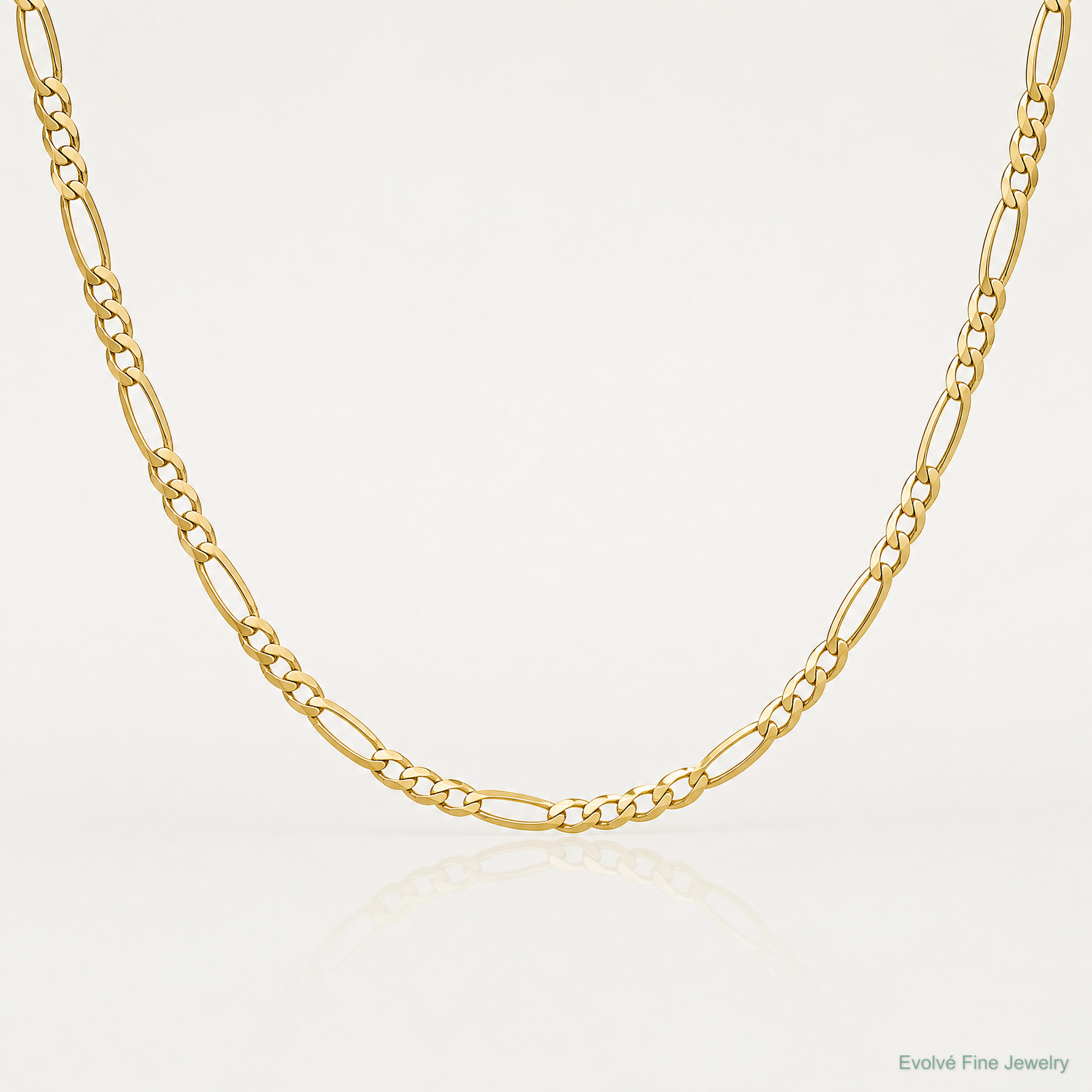 14k 4.75mm Flat Figaro Chain - Lifestyle View
