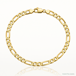 14k 4.75mm Flat Figaro Chain - Lifestyle View