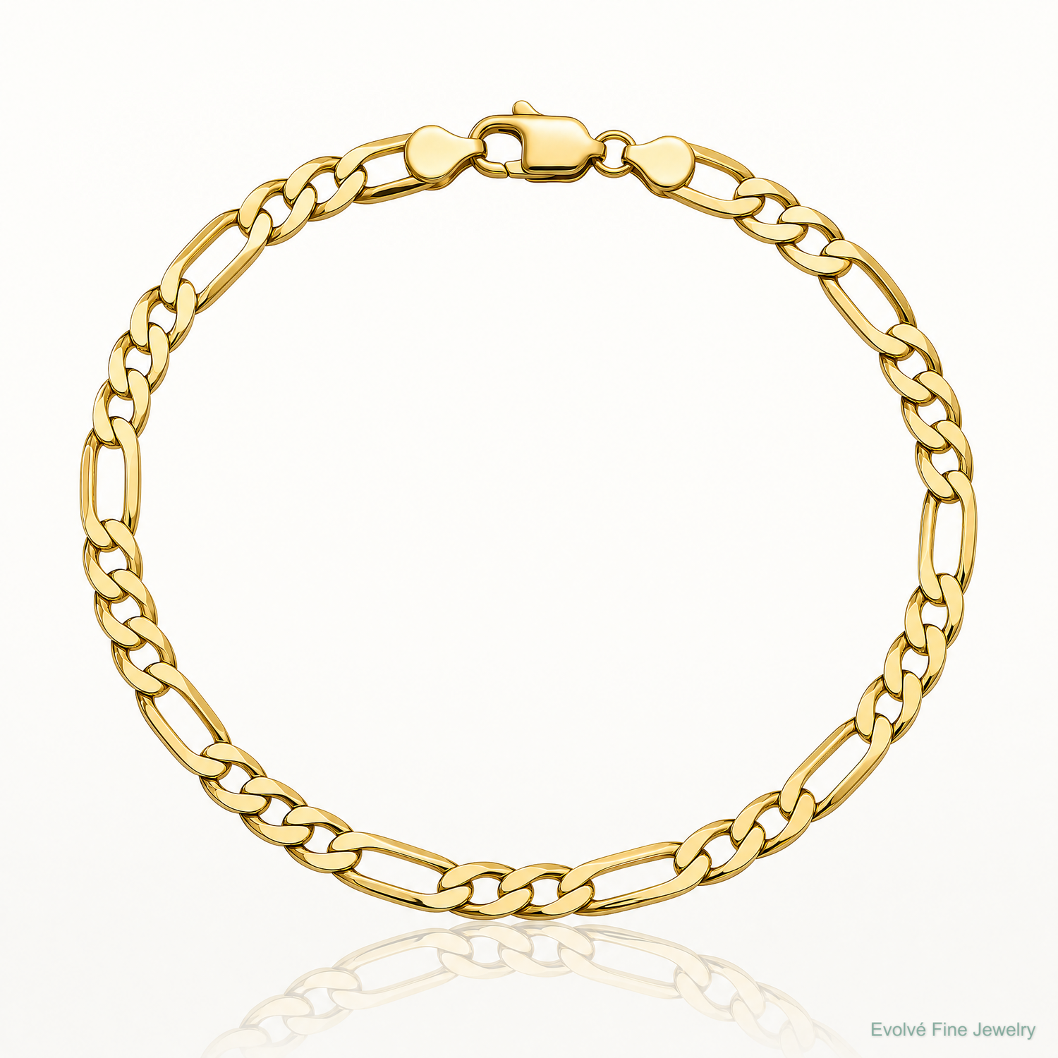 14k 4.75mm Flat Figaro Chain - Lifestyle View