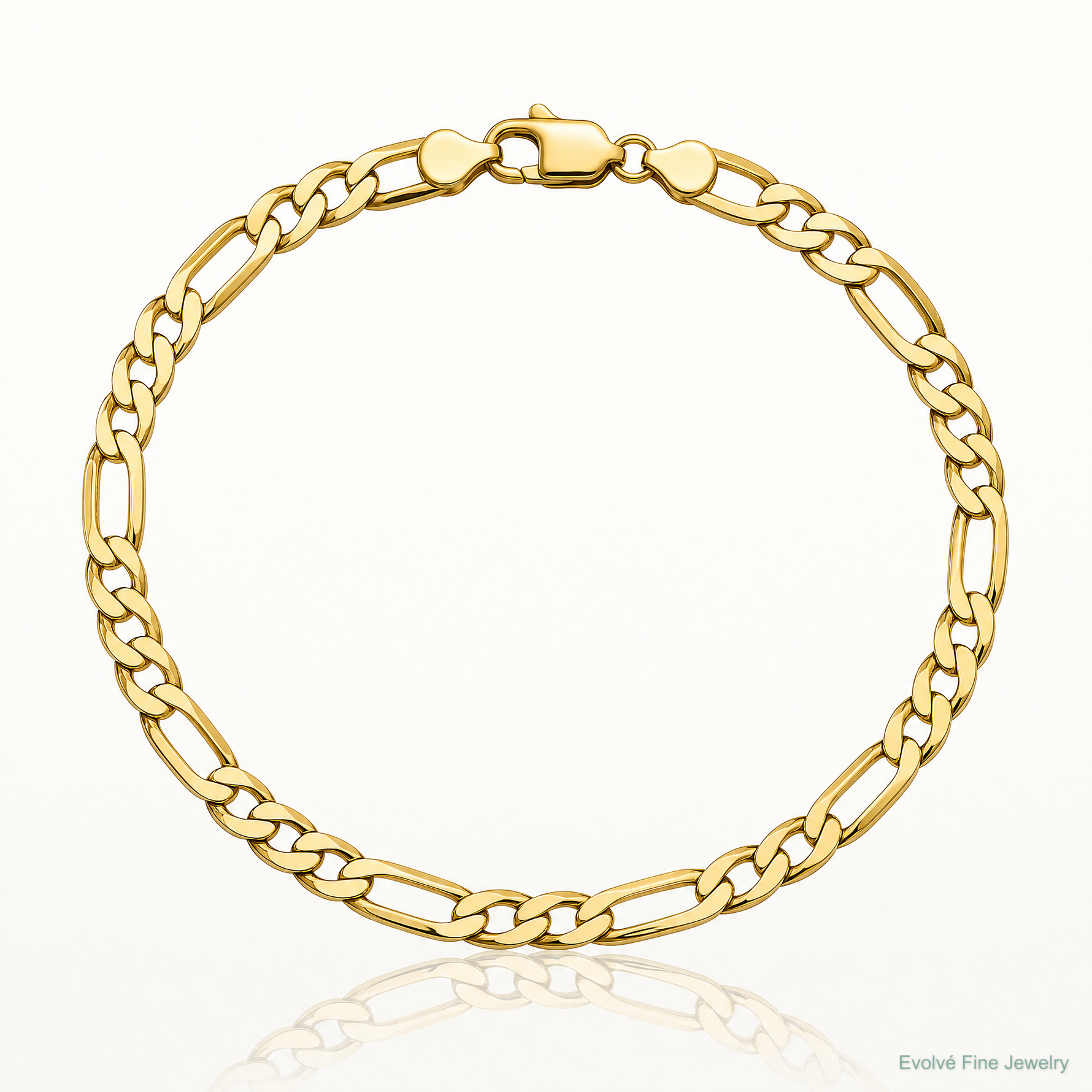 14k 4.75mm Flat Figaro Chain - Lifestyle View