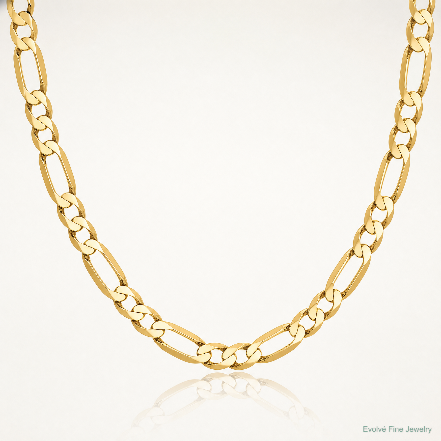 14k 5.25mm Flat Figaro Chain - Lifestyle View