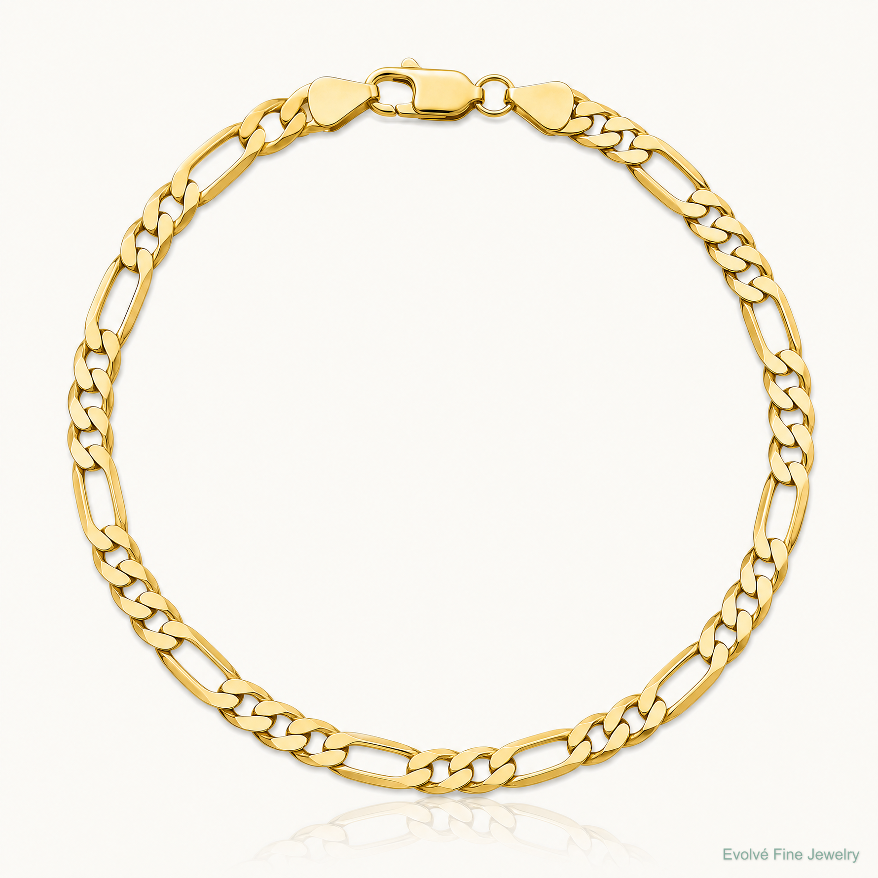 14k 5.25mm Flat Figaro Chain - Lifestyle View