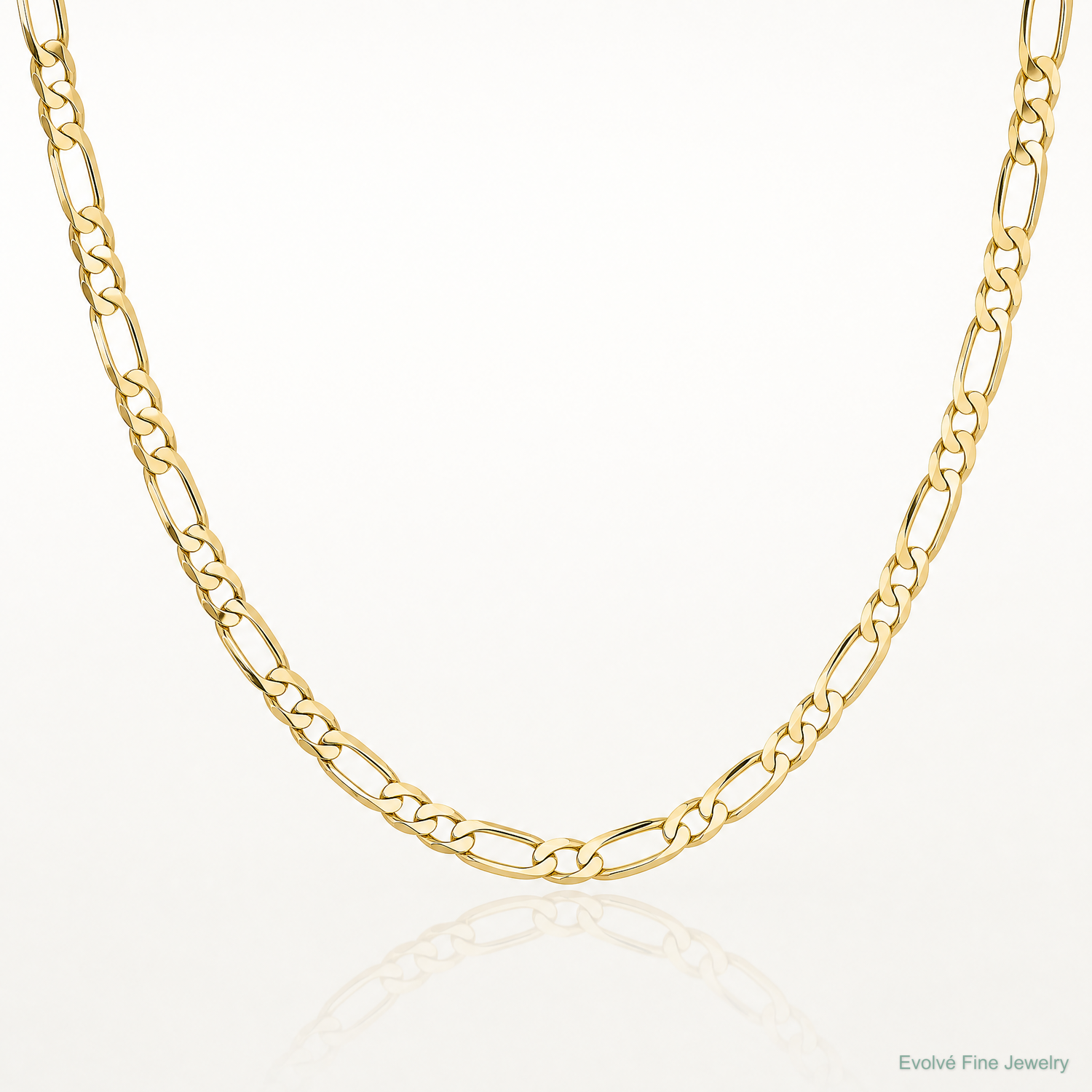 14k 6.25mm Flat Figaro Chain - Lifestyle View