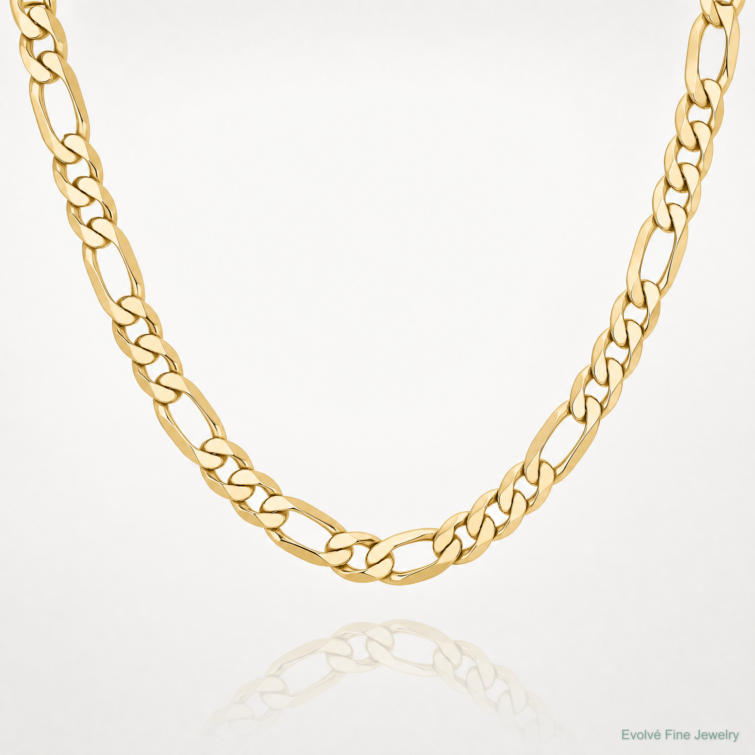 14k 7mm Flat Figaro Chain - Lifestyle View