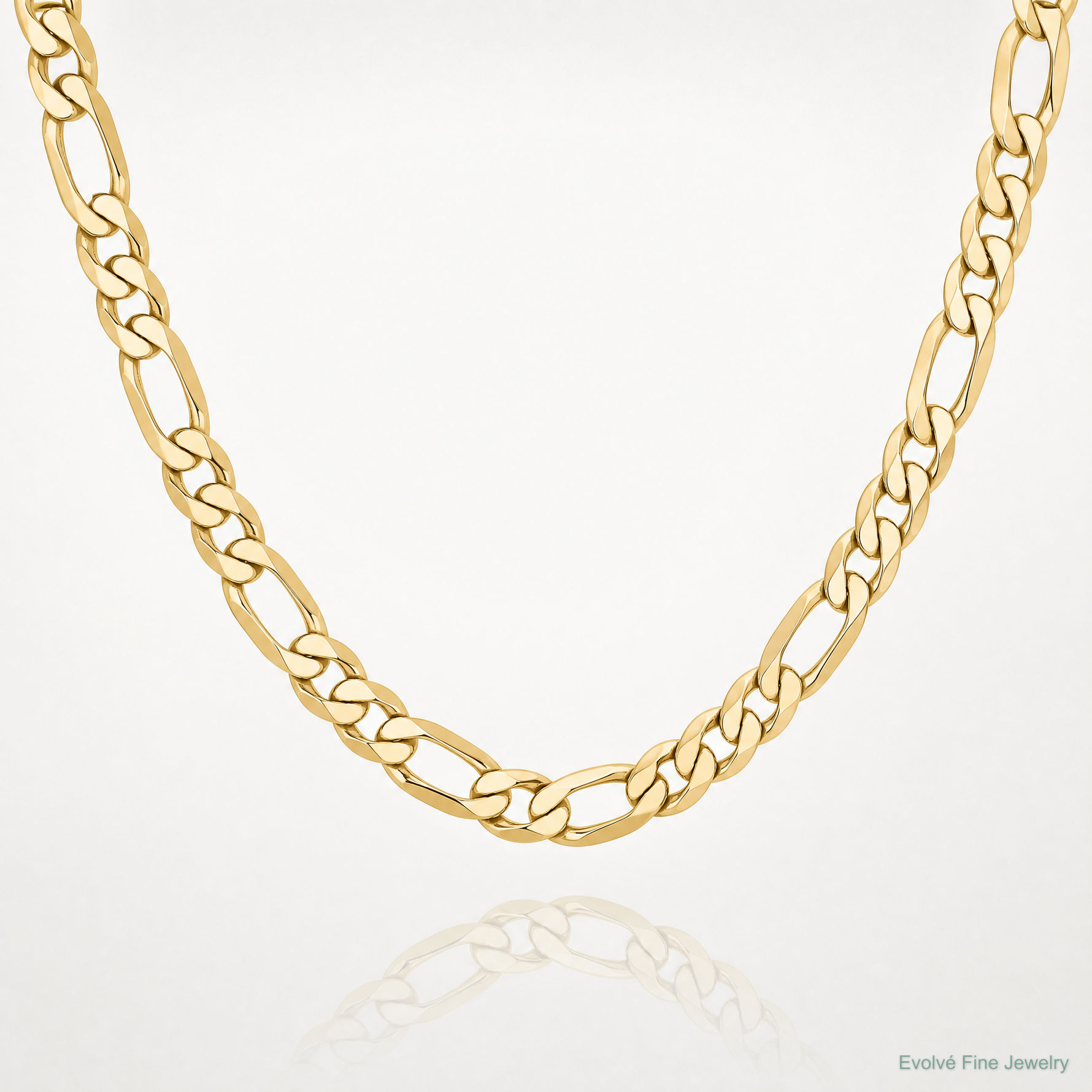 14k 7mm Flat Figaro Chain - Lifestyle View