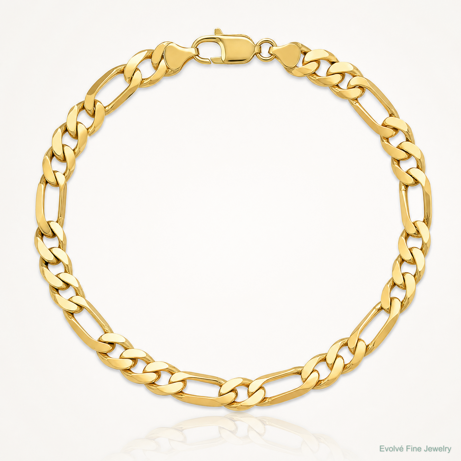 14k 7mm Flat Figaro Chain - Lifestyle View