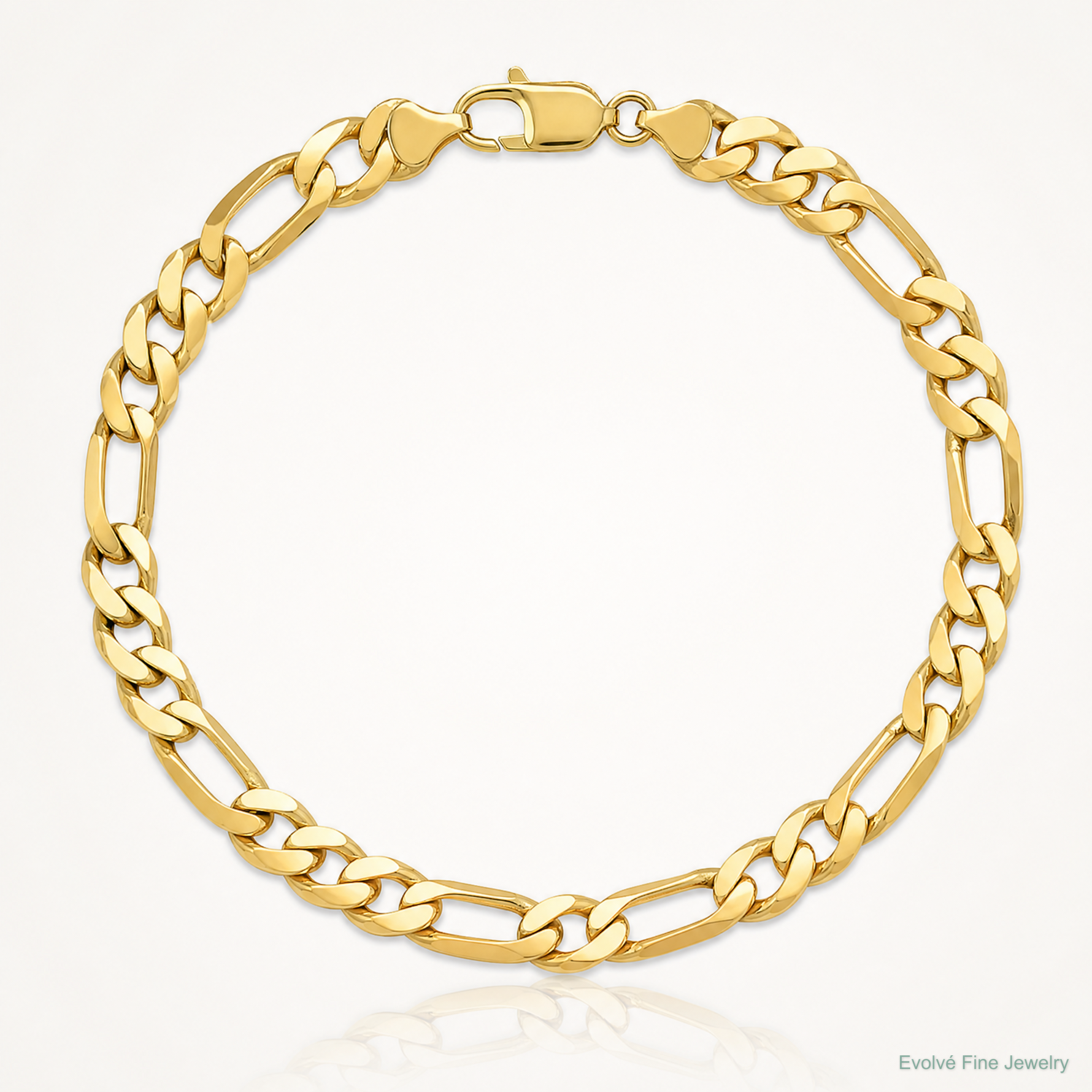 14k 7mm Flat Figaro Chain - Lifestyle View