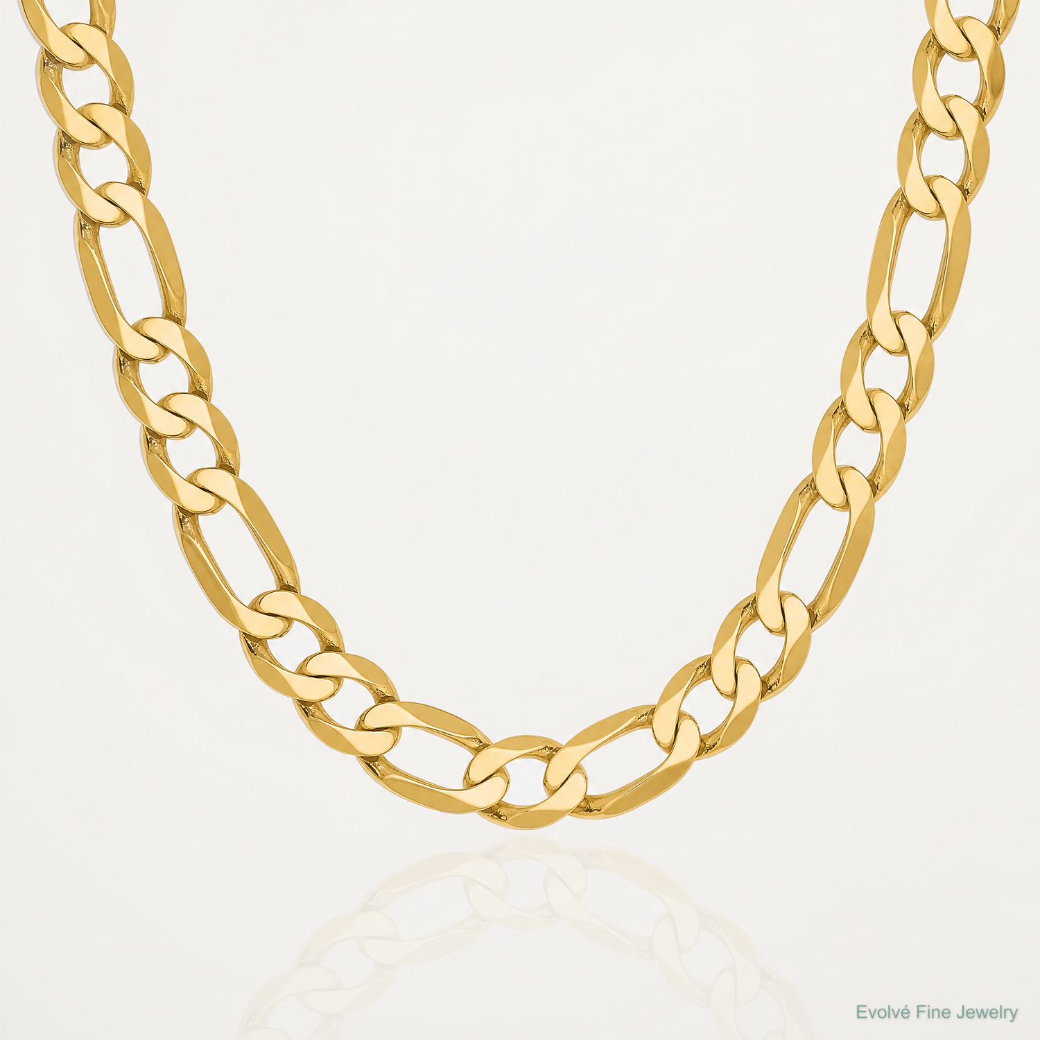 14k 7.5mm Flat Figaro Chain - Lifestyle View