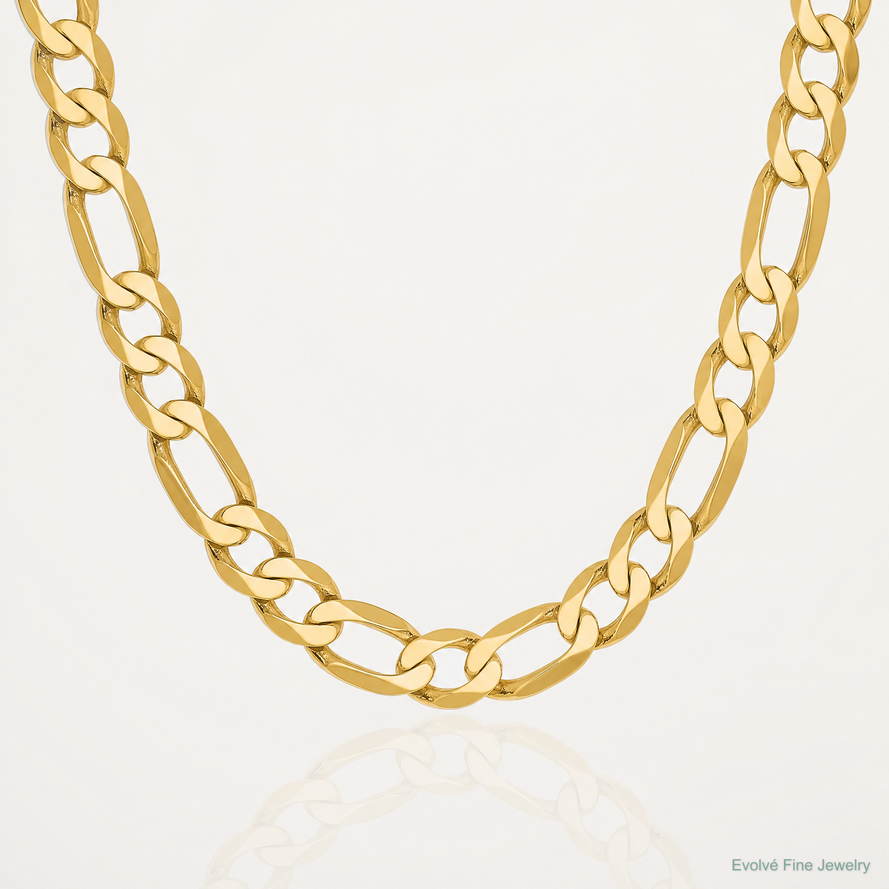 14k 7.5mm Flat Figaro Chain - Lifestyle View