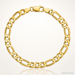 14k 7.5mm Flat Figaro Chain - Lifestyle View